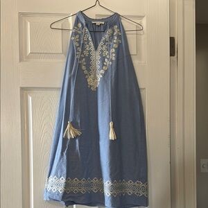 Blue Embroidered Sundress